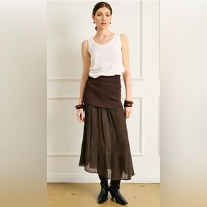 Line and Dot RHONE MIX-MEDIA SKIRT S